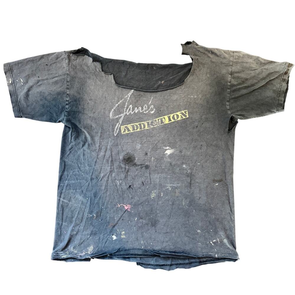 Vintage Jane's Addiction Thrashed Distressed Concert Band T-Shirt Grunge Punk